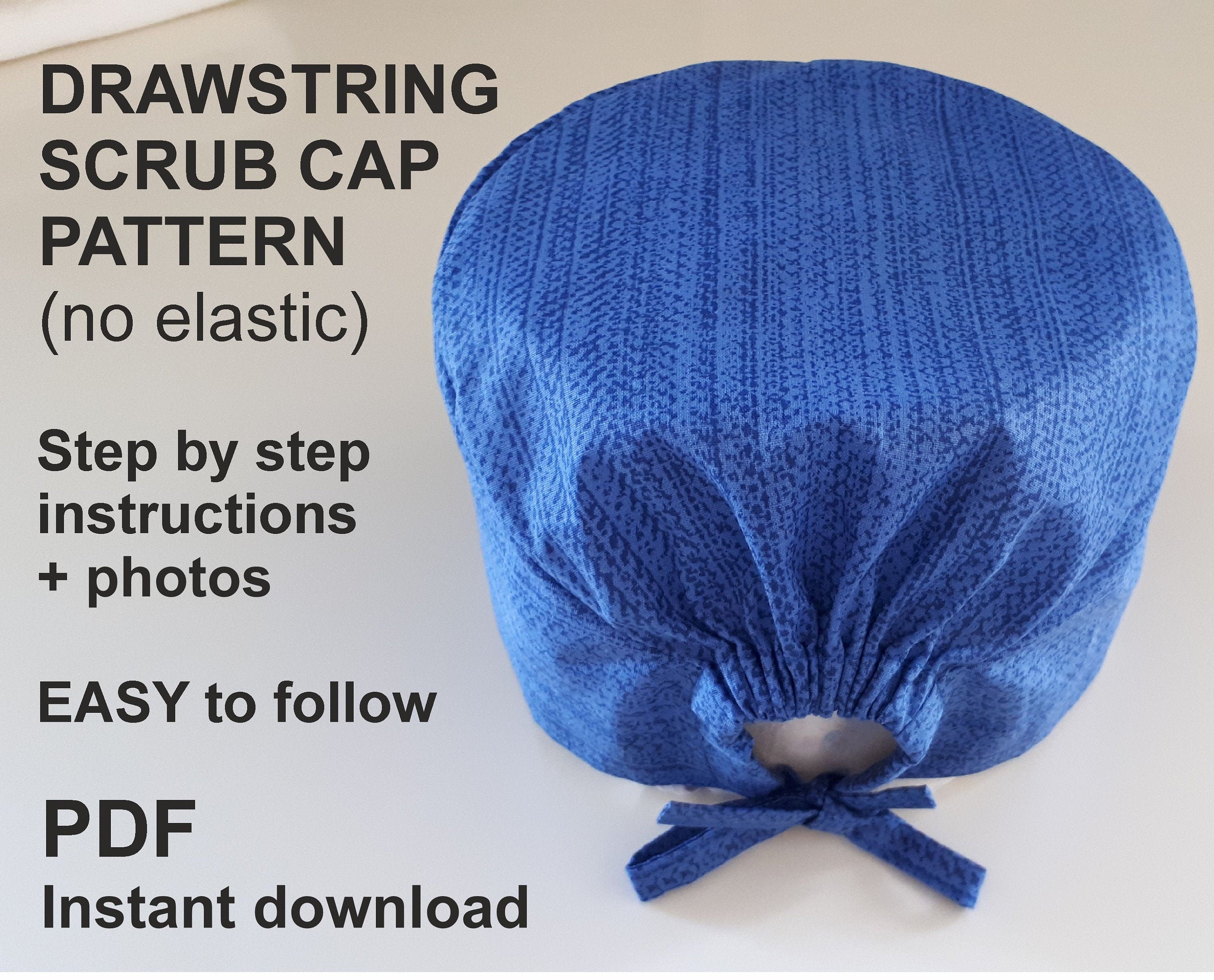 Unisex drawstring surgical scrub cap Pattern Medical hat Etsy