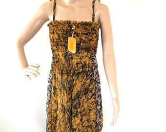 black cotton beach dress