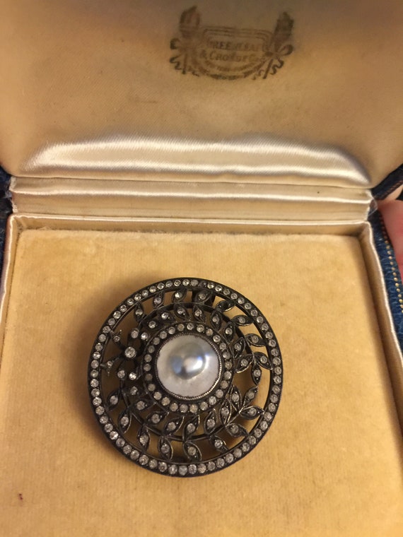 French Paste Pearl Edwardian Brooch