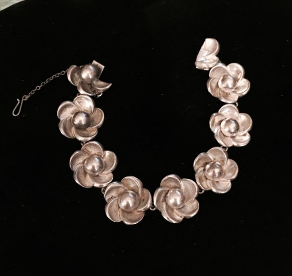 Parisina (Boucher) Sterling Silver Rose Bracelet