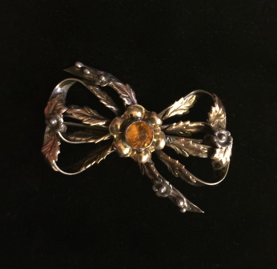 Vintage Hobe Sterling Bow Brooch