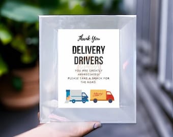 Delivery Driver Thank You Digital Download Take A Snack Printable