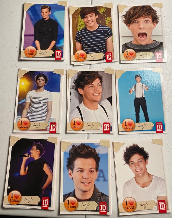 One Direction Trading Cards Louis Etsy Nederland