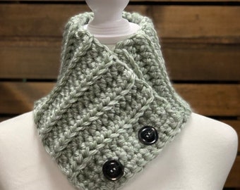 Button Neck Scarf