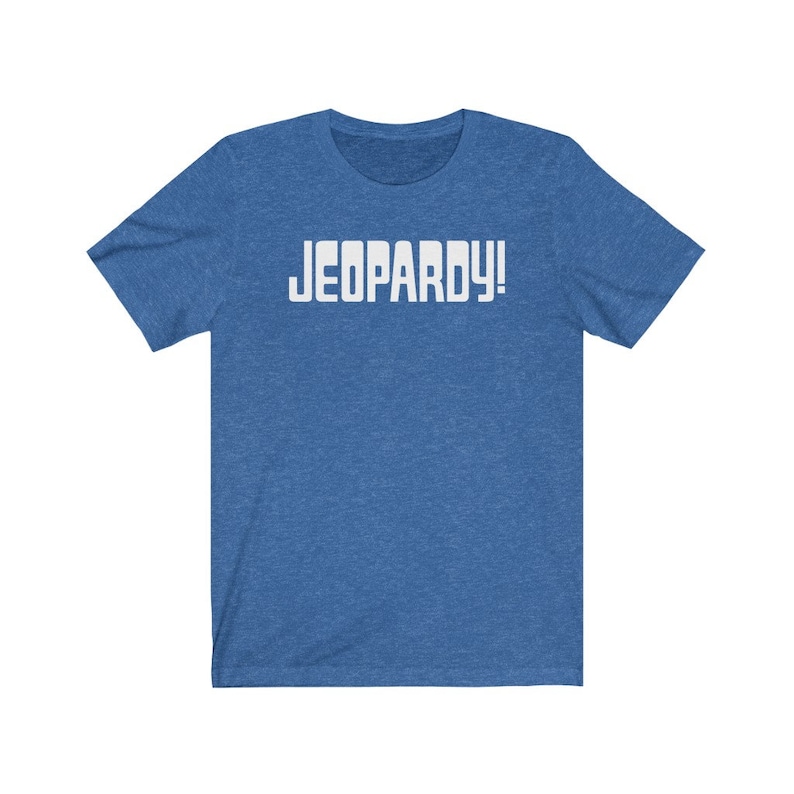 Unisex Tee Jeopardy Shirt Game Show Alex Trebek Logo Tv Game Show Shirt Quiz Shows Shirt