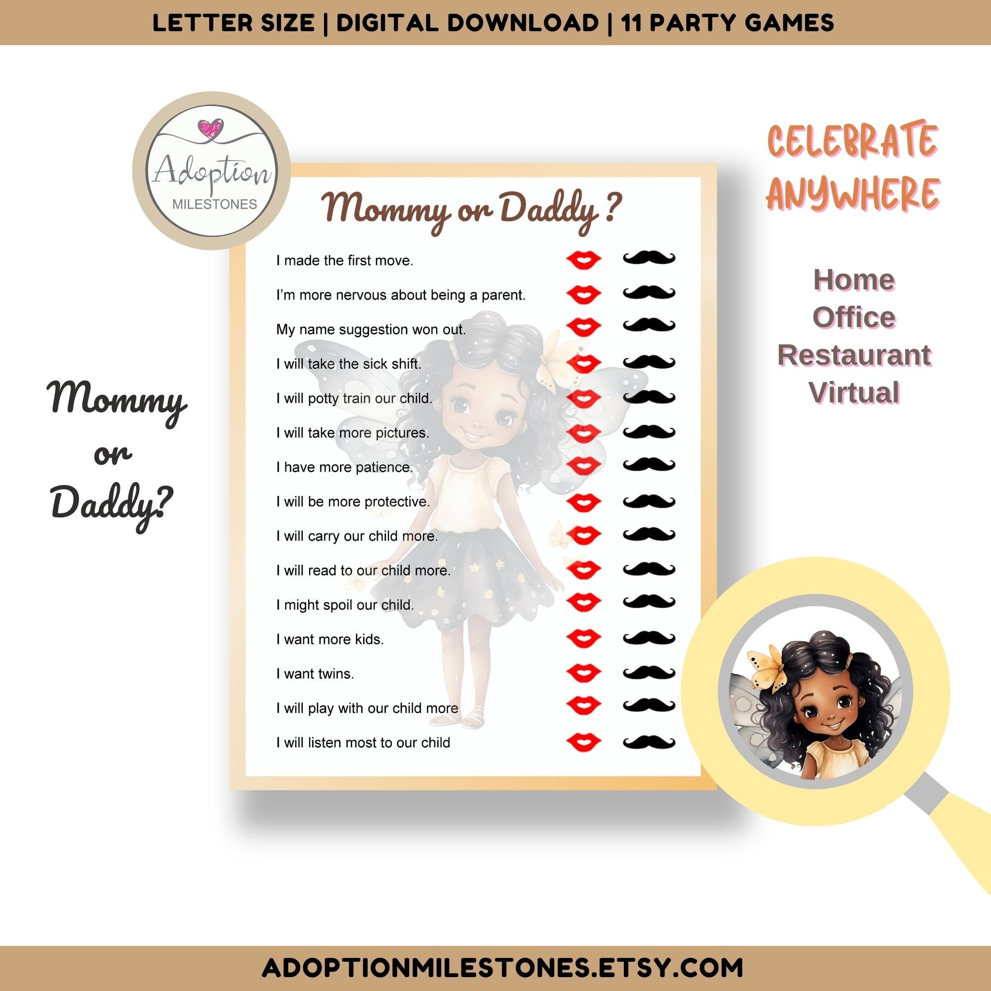 Adoption Shower Party Games for the Adoptive Parent Celebrating the
