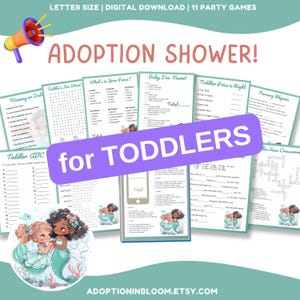 Adoption Shower Party Games for the Adoptive Parent | Celebrating the Adopted Toddler | Cute Mermaids Shower Party Games PDF