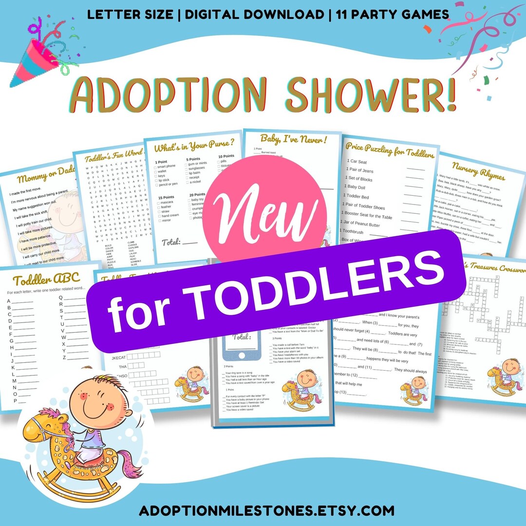 Adoption Shower Party Games for the Adoptive Parent Celebrating the Adopted Toddler Cute Child