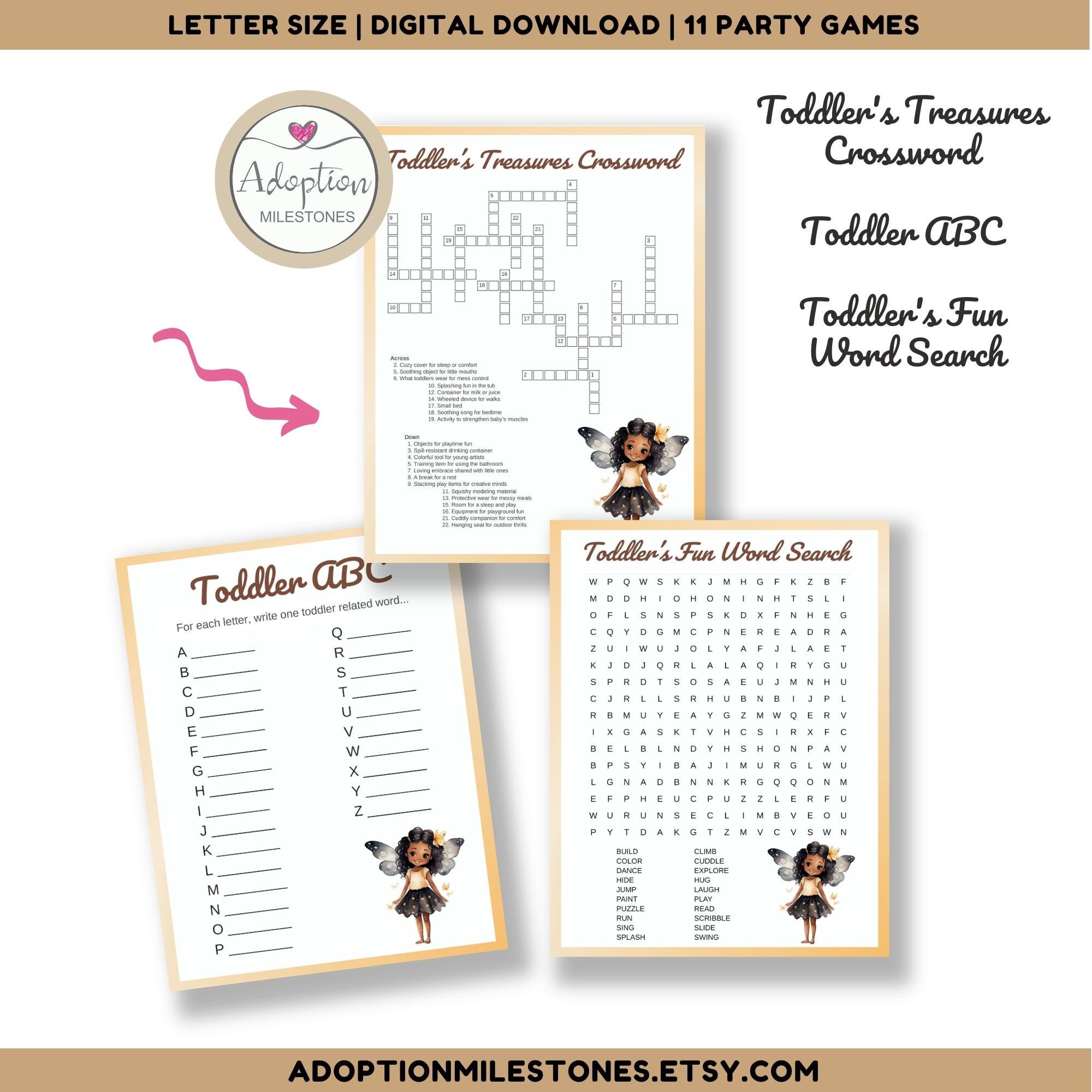 Adoption Shower Party Games for the Adoptive Parent Celebrating the Adopted Toddler, Boy or Girl