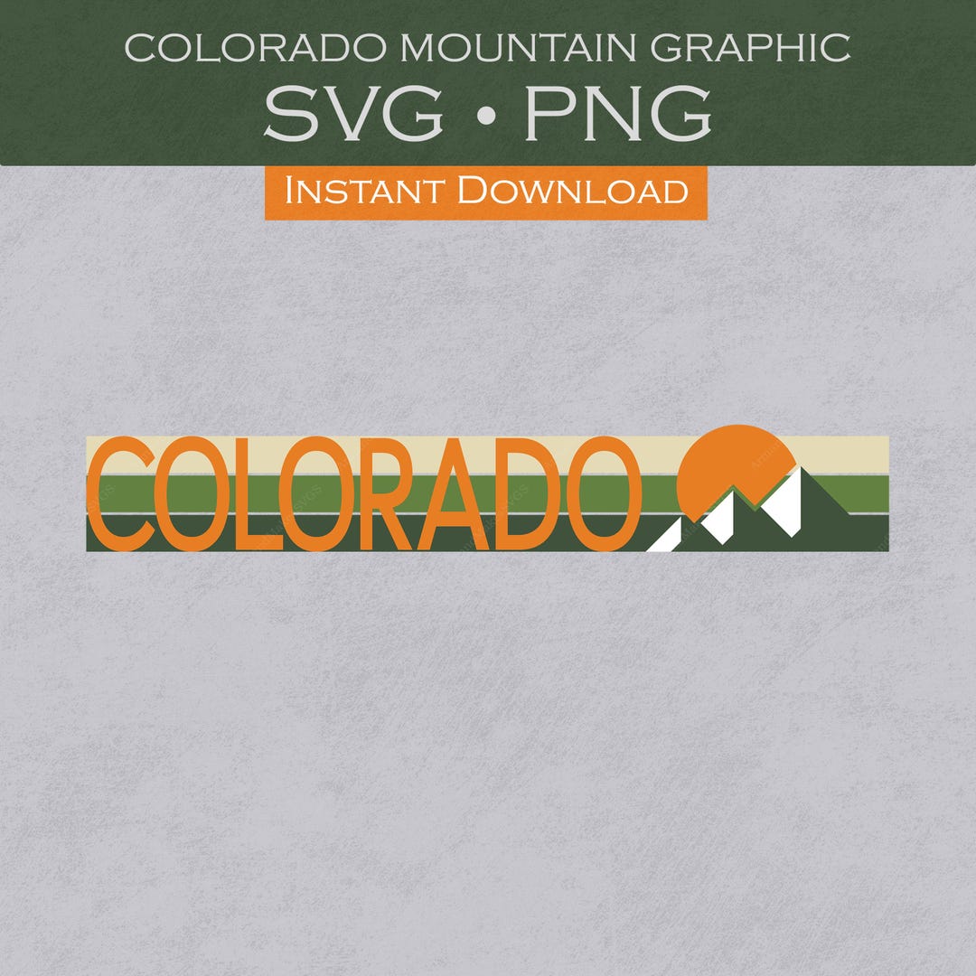 Colorado SVG, Retro Colorado Mountain Svg, Colorado Sunset SVG ...