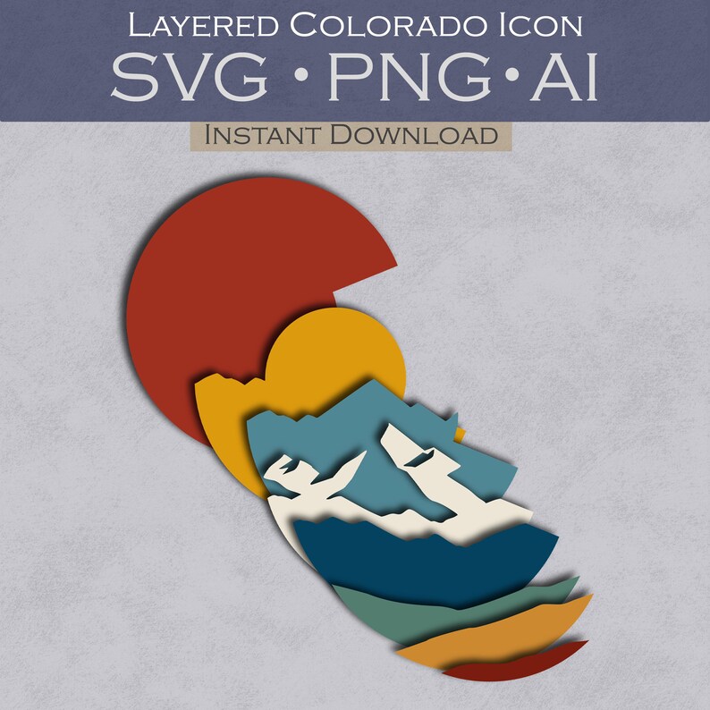 Layered Colorado SVG PNG AI | Colorado Vector File | Mountain State ...