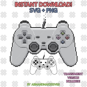 PS1 Controller SVG | Classic Gaming Controller Digital Design | Gamer SVG | Gaming Shirt Design | Cricut & Silhouette