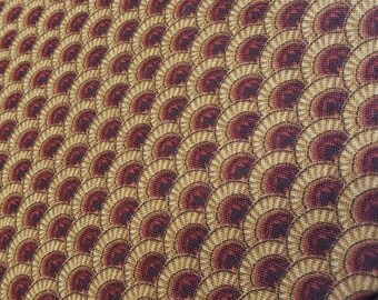 cotton fall fabric, mermaid scale fabric, brown and gold cotton fabric, gold fall fabric, brown fall fabric, fall floral cotton fabric 004