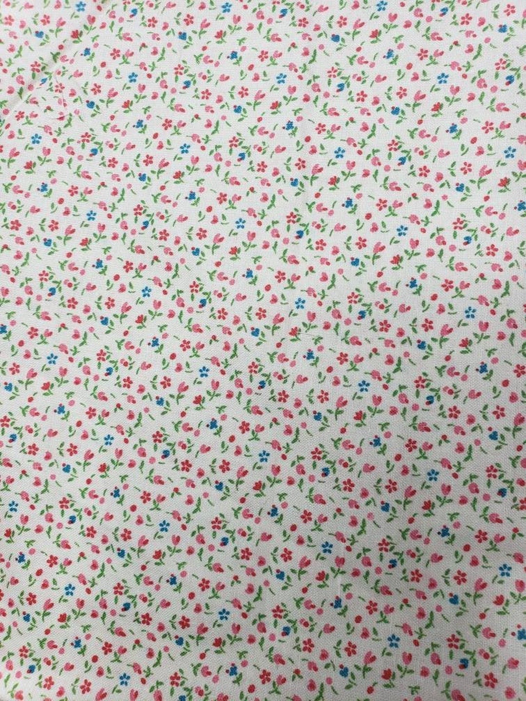 2y. Small Floral Fabric Vintage Floral Fabric Vintage Calico - Etsy