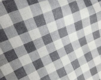 gray quilting cotton fabric, gray cotton woven fabric, gray patchwork quilt, gray tone fabric, light gray checkered fabric, quilting 005