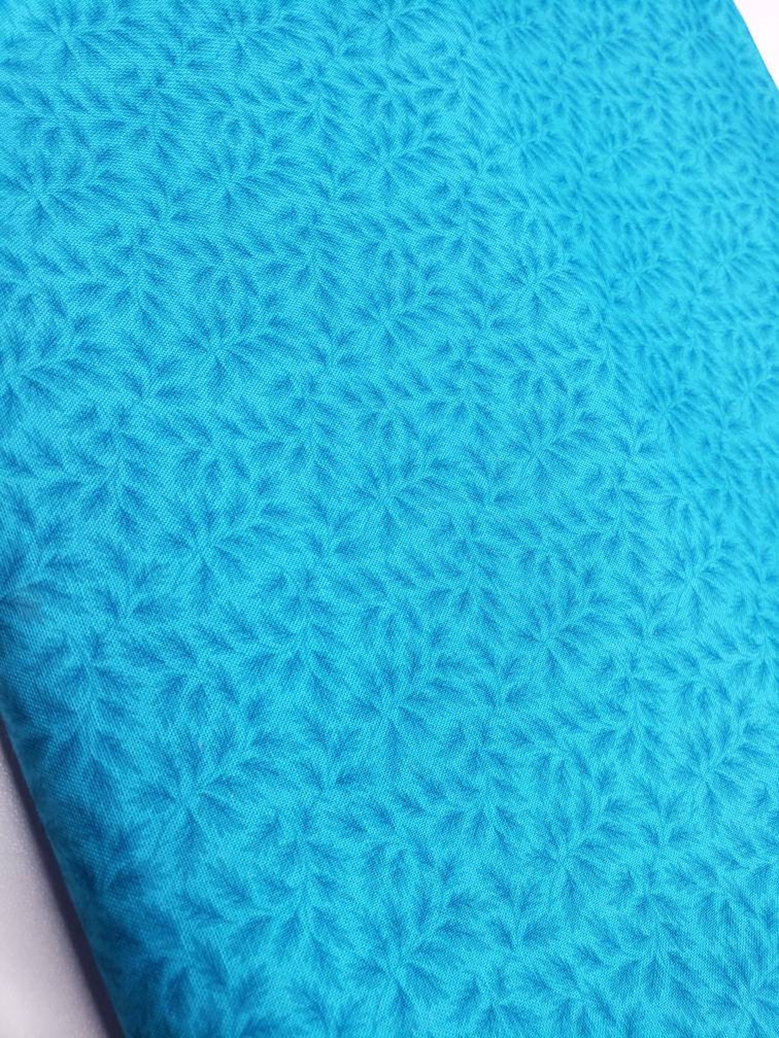 2y Bright Teal Cotton Fabric Teal Floral Fabric Floral Teal | Etsy