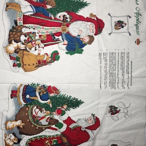 Cotton Christmas fabric pane, Vintage Santa Christmas fabric, Christmas children cotton fabric, Christmas fabric, quilting cotton fabric 010