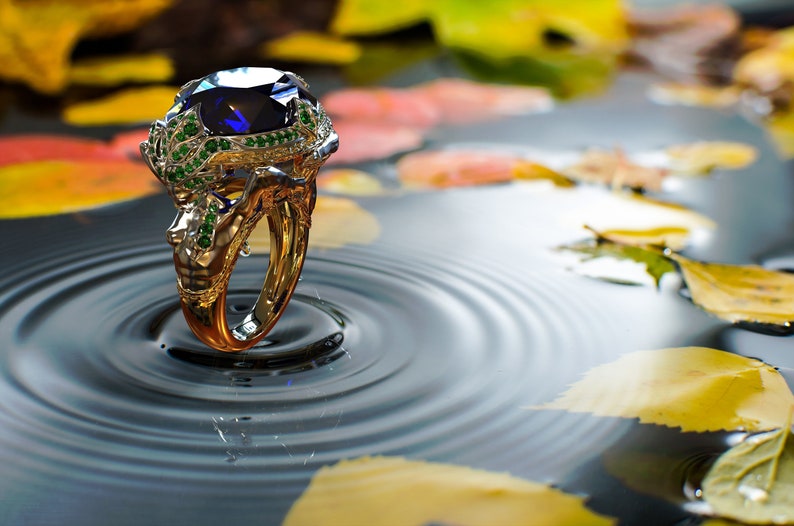 Silver ring,leb created tanzanite ring,Emerald Ring,Sterling ring,men/'s ring,women/'s ring,unique ring,birthday gift,Anniversary ring