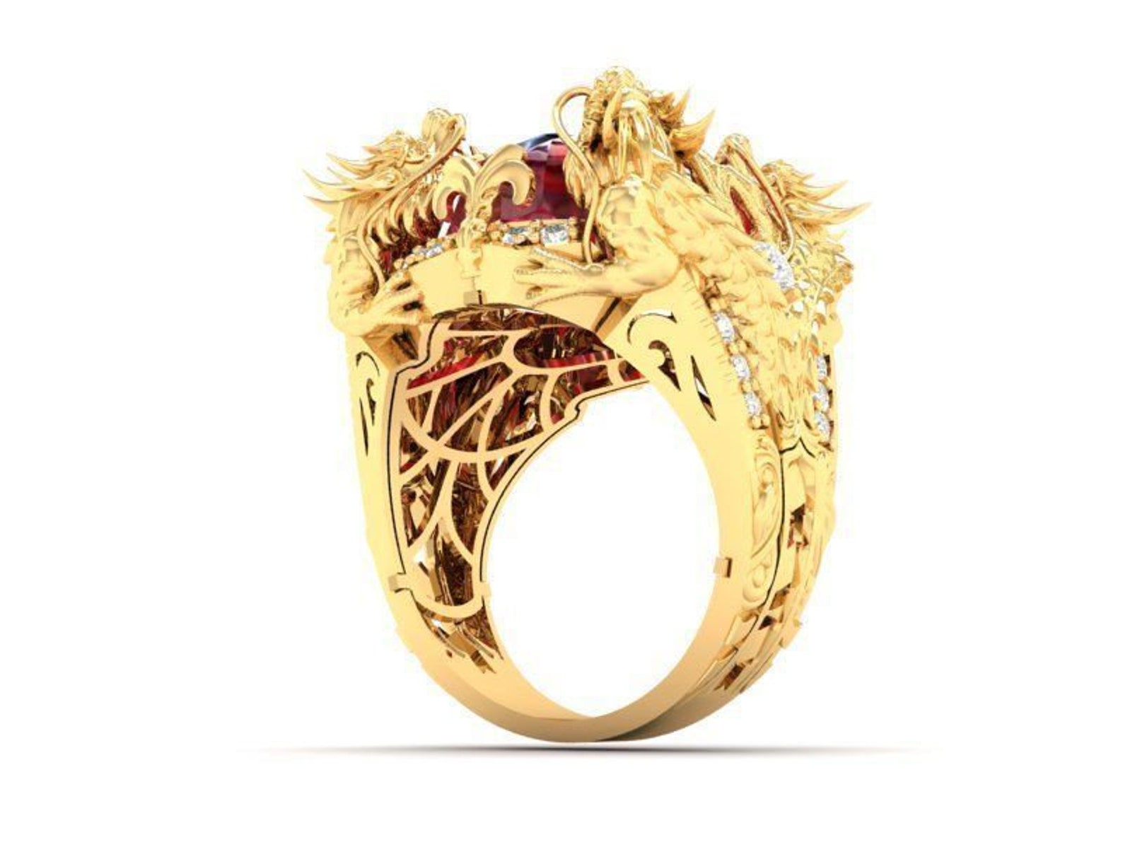 Mens Dragon Ring Beautiful Dragon ring Dragon jewelryDragon | Etsy