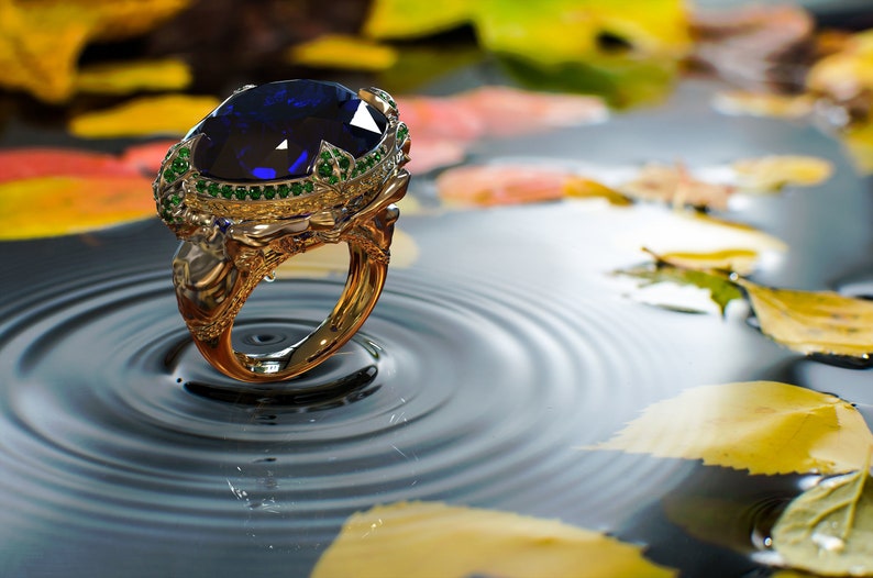 Silver ring,leb created tanzanite ring,Emerald Ring,Sterling ring,men/'s ring,women/'s ring,unique ring,birthday gift,Anniversary ring