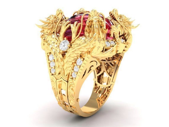 Mens Dragon Ring Beautiful Dragon ring Dragon jewelryDragon | Etsy