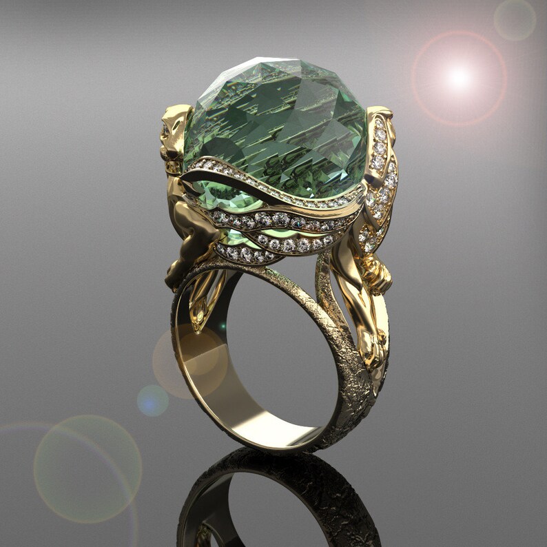 Diamond Pave Cat Ring Lion Ring Panther Jewelry Jaguar Ring Statement Ring For Women Leopard Ring Panther Ring Diamond Panther Ring