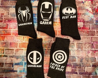 Groomsmen Socks with Titles