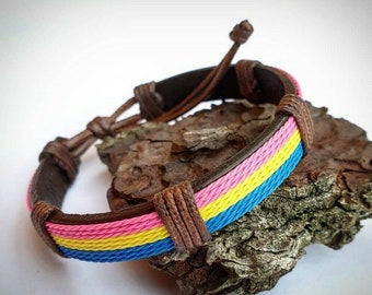 Bracelet Transgenre En Satin - Fait Main, Symbole LGBTQ, Cadeau Original De Soutien