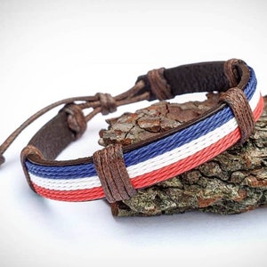 Bracelet drapeau France - French flag bracelet