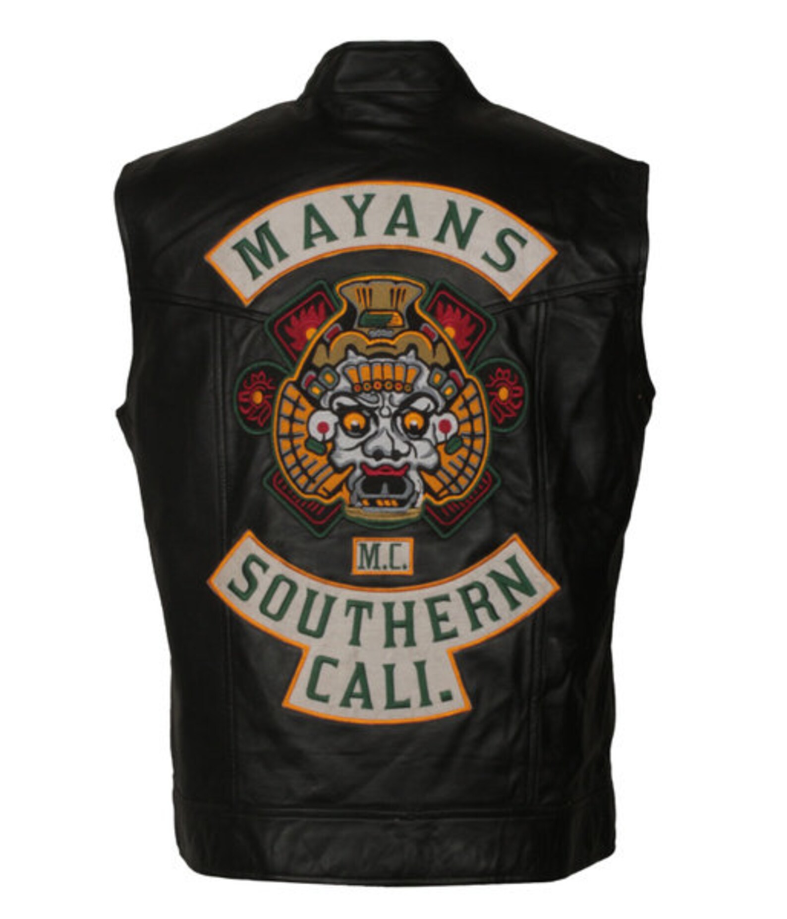 Mayans southern cali mc leather vest embroidered Etsy