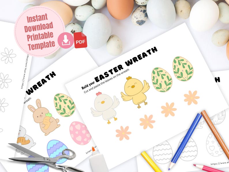 Easter DIY Paper Craft for Kids Easter Wreath Craft Preschool ...