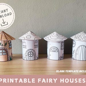 Créations imprimables Maison de fées : activité maison en papier (téléchargement numérique)