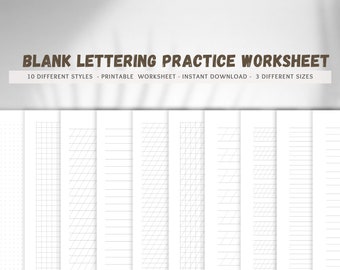 Calligraphy Practice Sheets: Blank Lettering Guides (PDF Download)