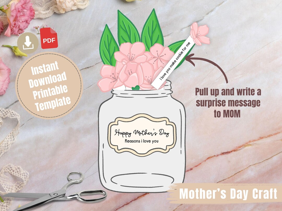 Surprise Message for Mother Paper Craft for Kids Mother's Day DIY Craft ...