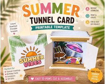 Zomerknutselactiviteit: afdrukbare tunnelkaartsjabloon (pdf, SVG-bestand)