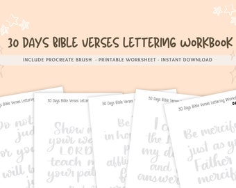 Bible Verse Lettering Practice: 30-Day Workbook (PDF)