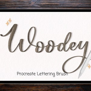 Procreate Lettering Brush Textura letras Pincel Caligrafía Ipad Pincel con textura Pincel de letras de madera Pincel Ipad Pincel digital Ipad