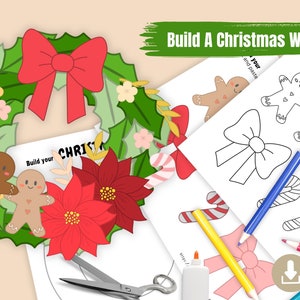 DIY Christmas Wreath Craft: Preschool Paper Activity (PDF Pattern)