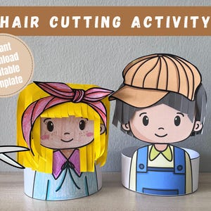 Hair Salon Paper Craft Activity Kit: DIY Haircut Game (PDF) - Etsy