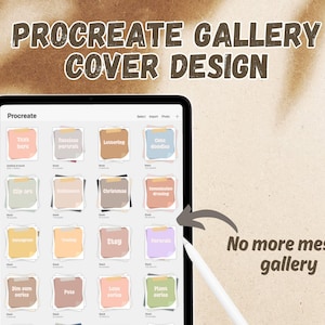 Procreate Cover Design Stackable Cover Neat and Tidy Procreate Gallery Procreate stack cover Procreate Organise Gallery Cover in Procreate