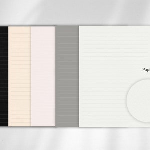 Digital Notebook Paper Template Digital Paper Texture Lined Dot Grid ...
