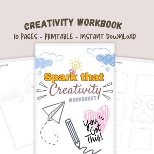 Adult Creativity Workbook: Doodle, Draw, Color Prompts (PDF)