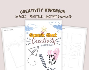 Adult Creativity Workbook: Doodle, Draw, Color Prompts (PDF)