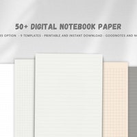 Colored Graph Digital Notes Template - Printable, A4, US Letter ...