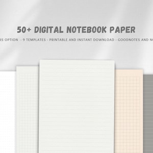 Modello di carta per quaderno digitale, carta digitale con trama a righe, griglia a punti, carta a griglia per file PDF di Goodnotes Notability, carta per prendere appunti
