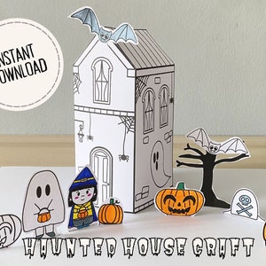 DIY Halloween Haunted House Paper Craft: Kids Activity (Digital Download)