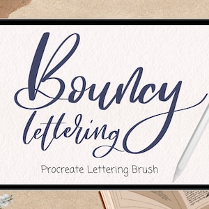 Procreate Lettering Pinsel Kalligraphie Pinsel Digitaler Ipad Pinsel für Lettering Pinsel Kalligraphie druckempfindliches Arbeitsblatt Bouncy Lettering