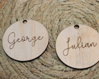 Wooden circle gift tags, Thank You Gift Tags laser-cut Decor, weddings, decorations, Rustic, Boho, Place cards, Gift accessories.