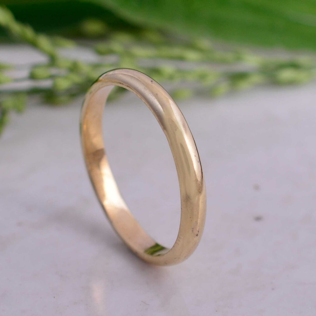 Gold Band, Thick Gold Band, Half Round Ring, Gold Ring, 14k Gold Filled Ring, Stacking Ring