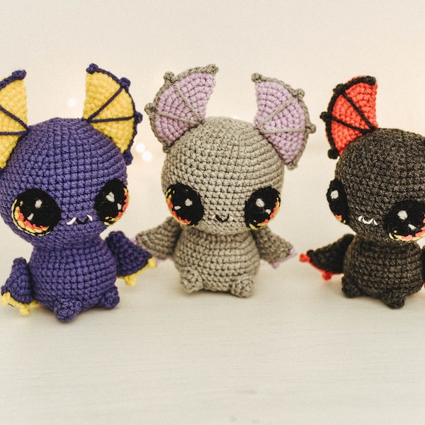 Fledermaus gehäkelt,  amigurumi Fledermaus,  Halloween